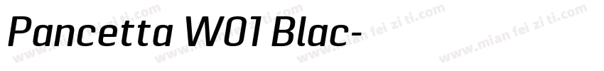 Pancetta W01 Blac字体转换